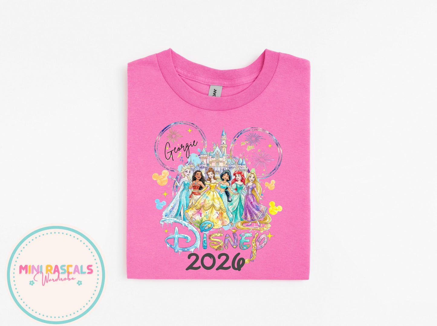 Personalised Disney Princess Trip Kids T-Shirt & Sweatshirt | Custom Name Disney Holiday Outfit | Girls