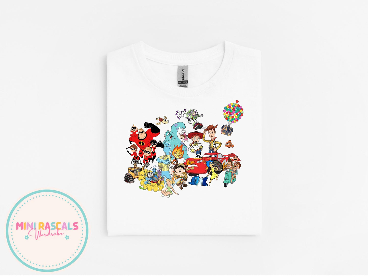 Disney Pixar Friends Kids Top | McQueen, Woody, Sully & Buzz | T-Shirt & Sweatshirt