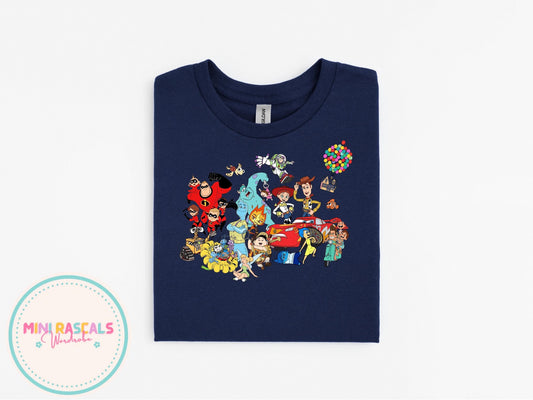 Disney Pixar Friends Kids Top | McQueen, Woody, Sully & Buzz | T-Shirt & Sweatshirt