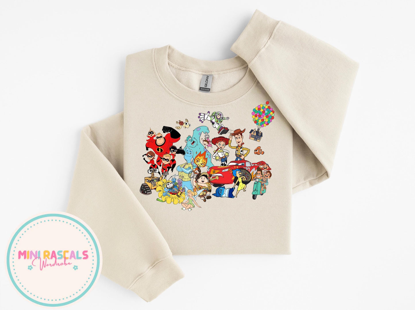 Disney Pixar Friends Kids Top | McQueen, Woody, Sully & Buzz | T-Shirt & Sweatshirt