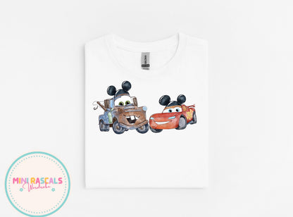 Disney Cars McQueen and Mater Mickey Ears - McQueen Kids T-Shirts and Sweatshirt - Pixar Kids