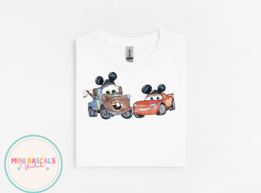 Disney Cars McQueen and Mater Mickey Ears - McQueen Kids T-Shirts and Sweatshirt - Pixar Kids