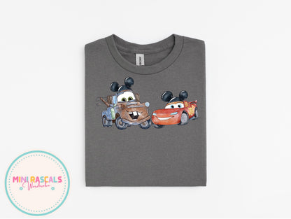 Disney Cars McQueen and Mater Mickey Ears - McQueen Kids T-Shirts and Sweatshirt - Pixar Kids