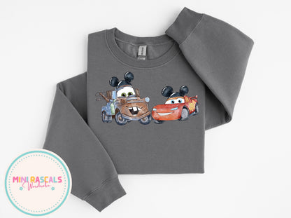 Disney Cars McQueen and Mater Mickey Ears - McQueen Kids T-Shirts and Sweatshirt - Pixar Kids
