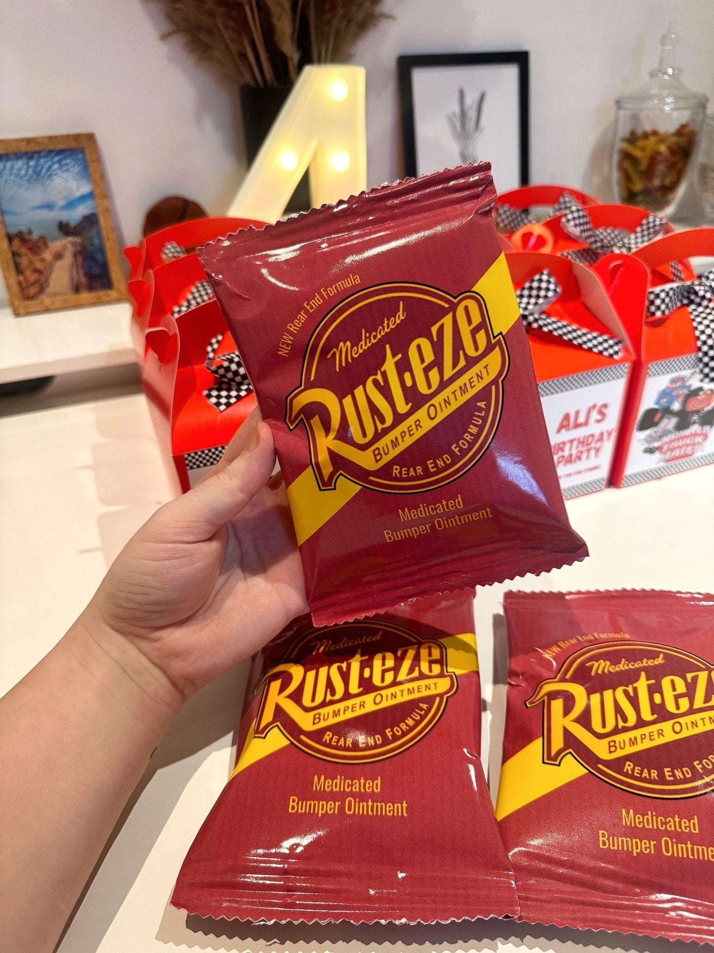 Disney Cars Rusteze Lightning McQueen Birthday Party Favor Crisp packet