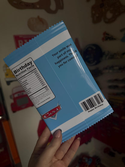 Disney Cars Dinoco Lightning McQueen Birthday Party Favor Crisp packet