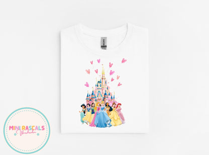 Disney Princess Castle Kids T-Shirt & Sweatshirt | Girls Disney Trip Outfit | Cinderella Princess Graphic Top