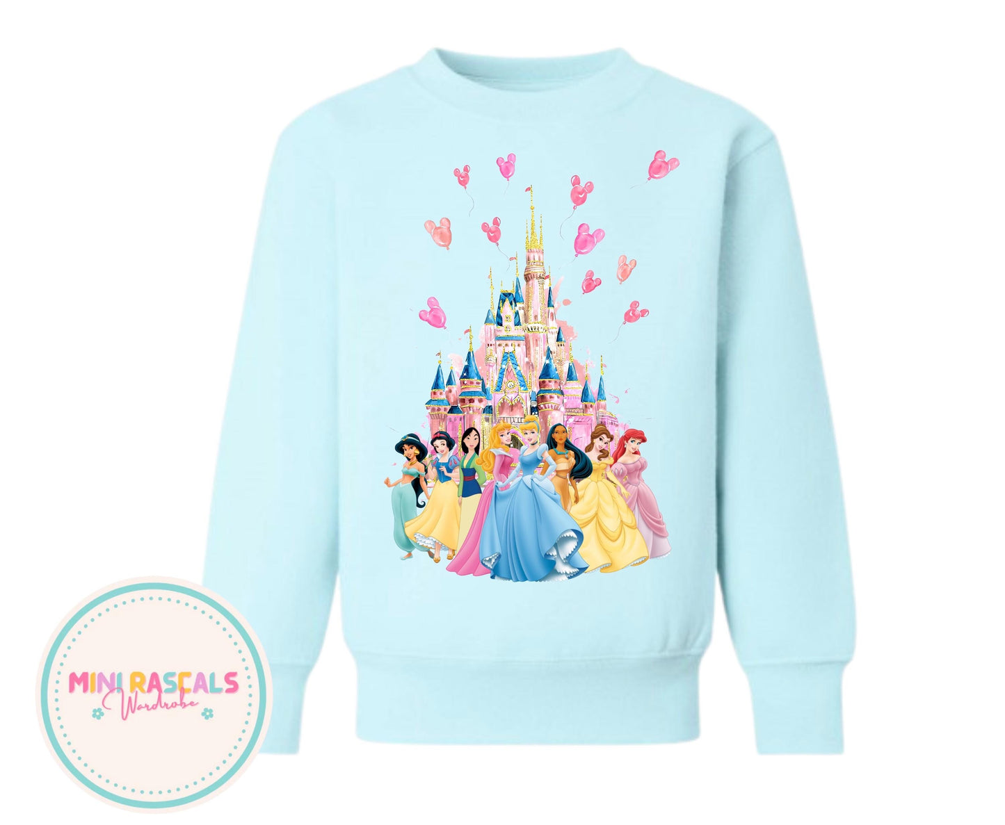 Disney Princess Castle Kids T-Shirt & Sweatshirt | Girls Disney Trip Outfit | Cinderella Princess Graphic Top