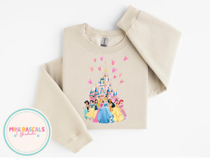 Disney Princess Castle Kids T-Shirt & Sweatshirt | Girls Disney Trip Outfit | Cinderella Princess Graphic Top