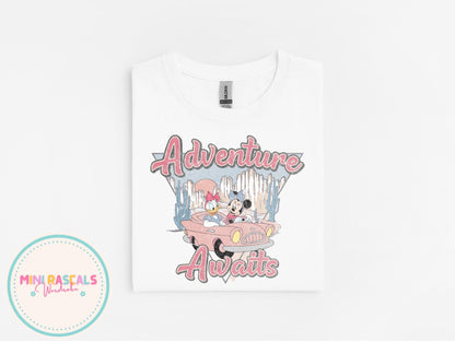 Disney Minnie Mouse & Daisy Duck Adventure Time Girls T-Shirt | Cute Cartoon Graphic Top for Kids