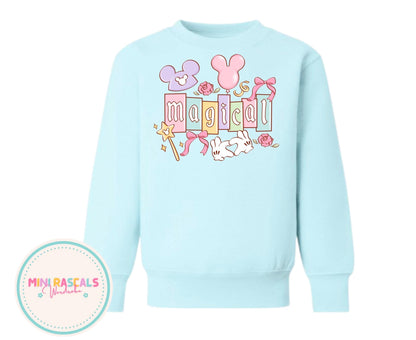 Disney Magical Kingdom Kids T-Shirt & Sweatshirt | Girls Disney Trip Outfit | Princess Castle Graphic Top