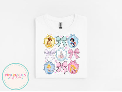 Disney Princess Bow Kids T-Shirt & Sweatshirt | Girls Princess Graphic Top | Disney Trip Outfit
