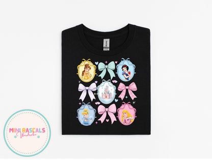 Disney Princess Bow Kids T-Shirt & Sweatshirt | Girls Princess Graphic Top | Disney Trip Outfit