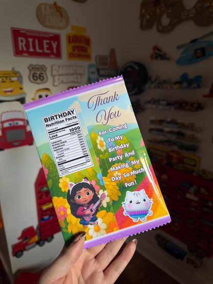 Gabby’s Dollhouse Birthday Party Favor Crisp packet- Birthday treat, personalised gift, party favour