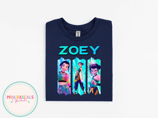 KPOP Demon Hunters Zoey Kids T-Shirt | Huntrxx Girls Graphic Tee | Character Birthday Top