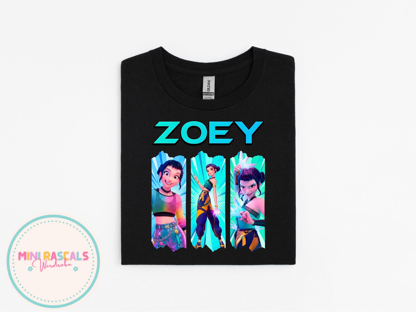 KPOP Demon Hunters Zoey Kids T-Shirt | Huntrxx Girls Graphic Tee | Character Birthday Top