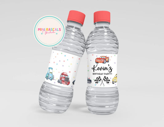 Disney Cars Lightning McQueen Birthday Party Favor Water Bottle / Fruit Shoot Labels- Birthday treat, personalised gift, party favour