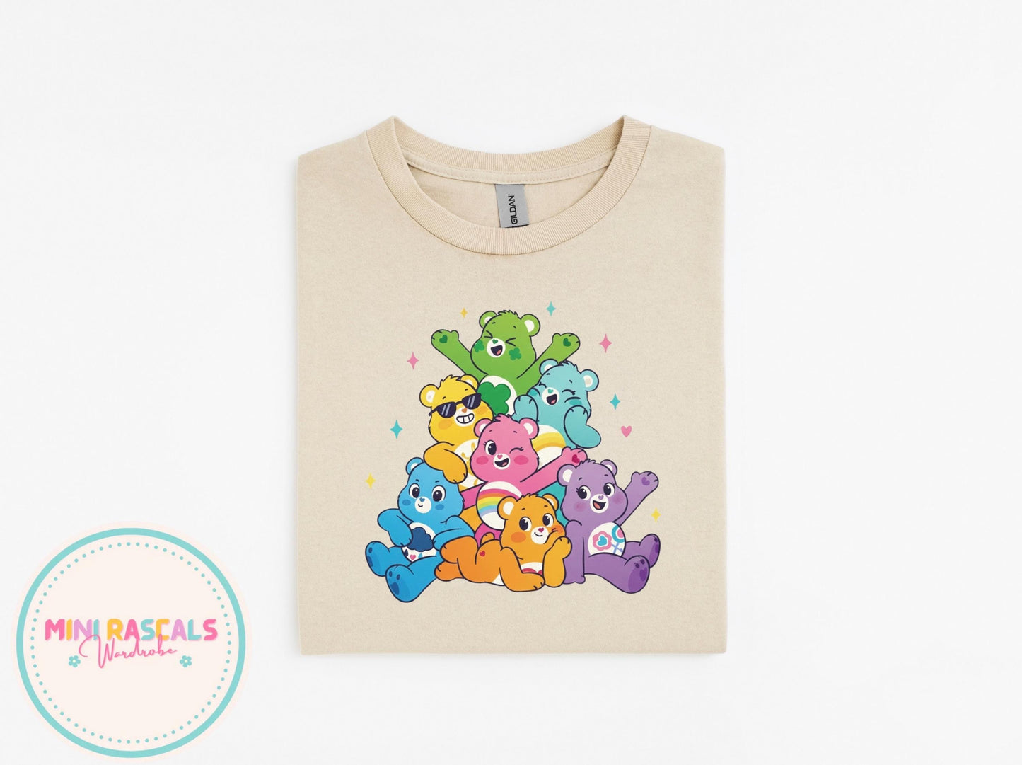 Care Bear Rainbow Bear Squad  Tee – Retro Rainbow Cute Graphic Shirt