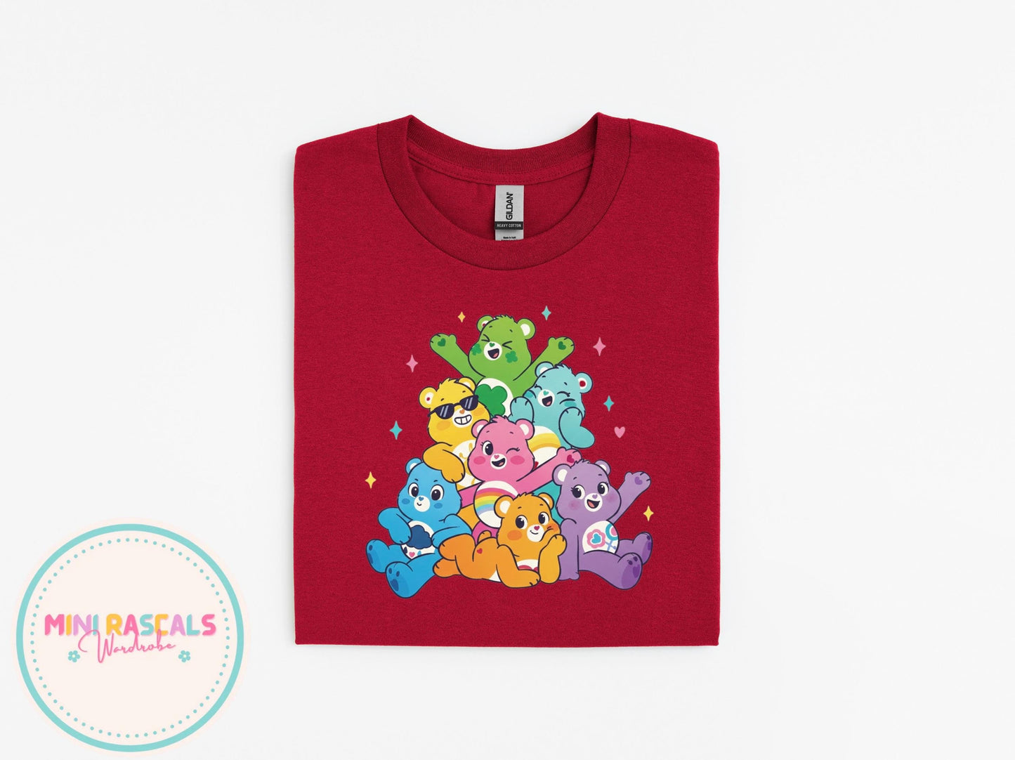 Care Bear Rainbow Bear Squad  Tee – Retro Rainbow Cute Graphic Shirt