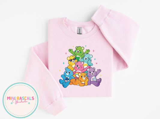 Care Bear Rainbow Bear Squad  Tee – Retro Rainbow Cute Graphic Shirt