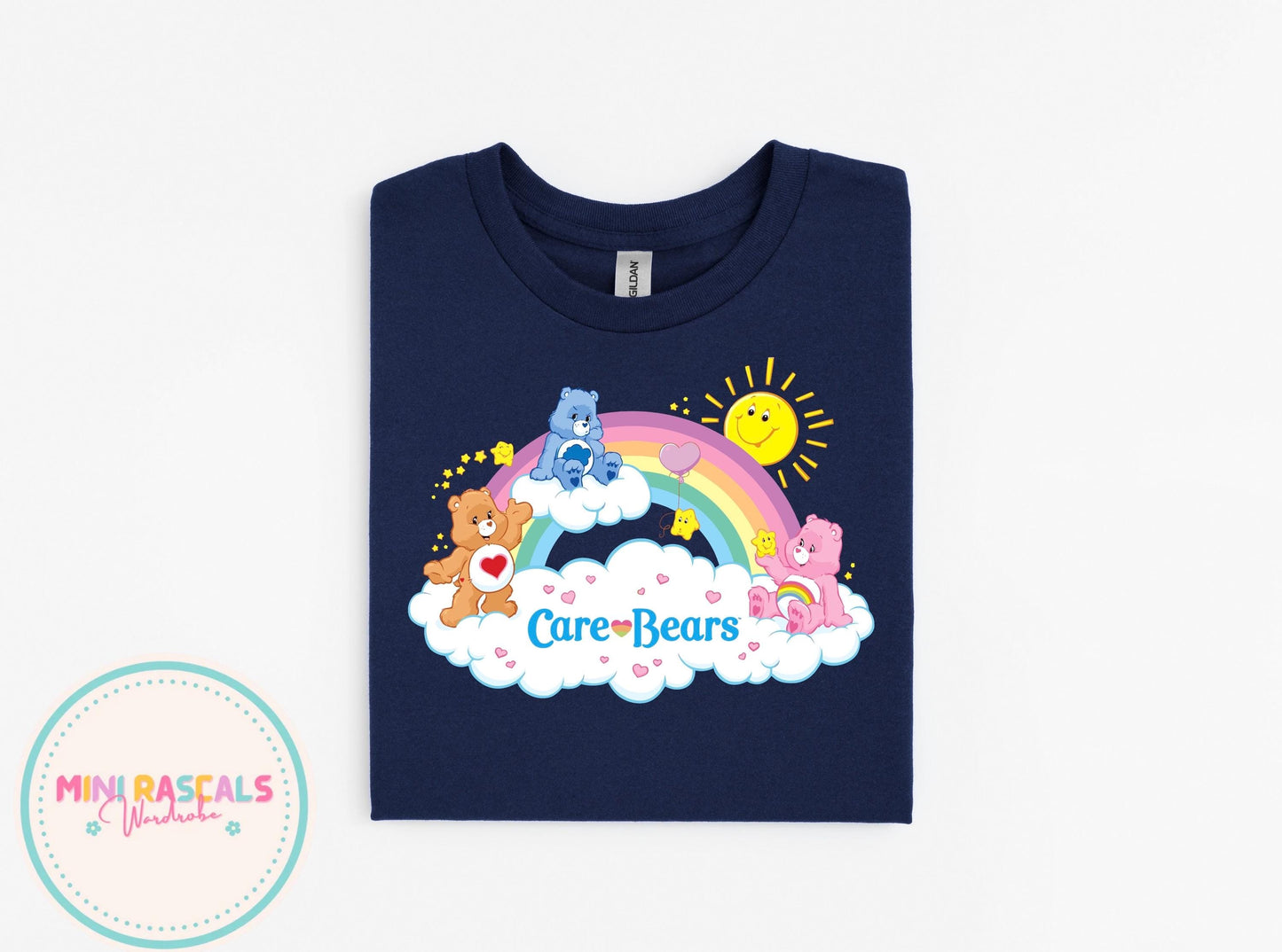 Care Bear Rainbow Tee – Retro Rainbow Cute Graphic Shirt