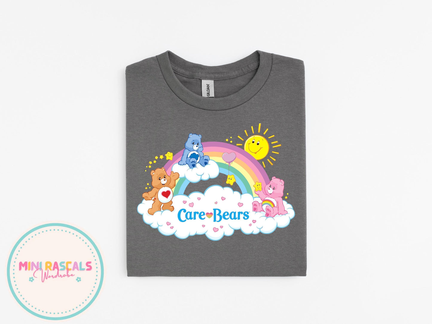 Care Bear Rainbow Tee – Retro Rainbow Cute Graphic Shirt