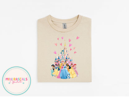 Disney Princess Castle Kids T-Shirt & Sweatshirt | Girls Disney Trip Outfit | Cinderella Princess Graphic Top