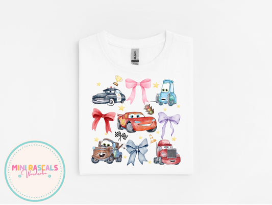 McQueen and friends Bows Racing - Adults T-Shirts and Sweatshirt