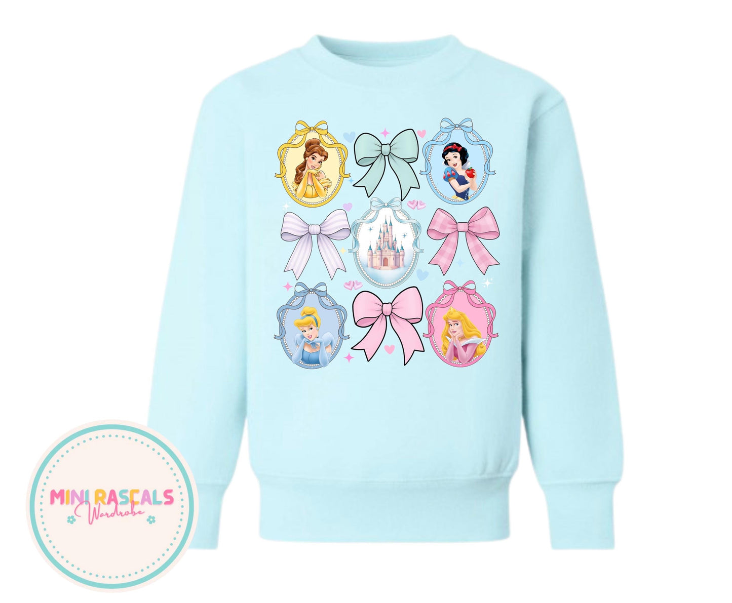 Disney Princess Bow Kids T-Shirt & Sweatshirt | Girls Princess Graphic Top | Disney Trip Outfit