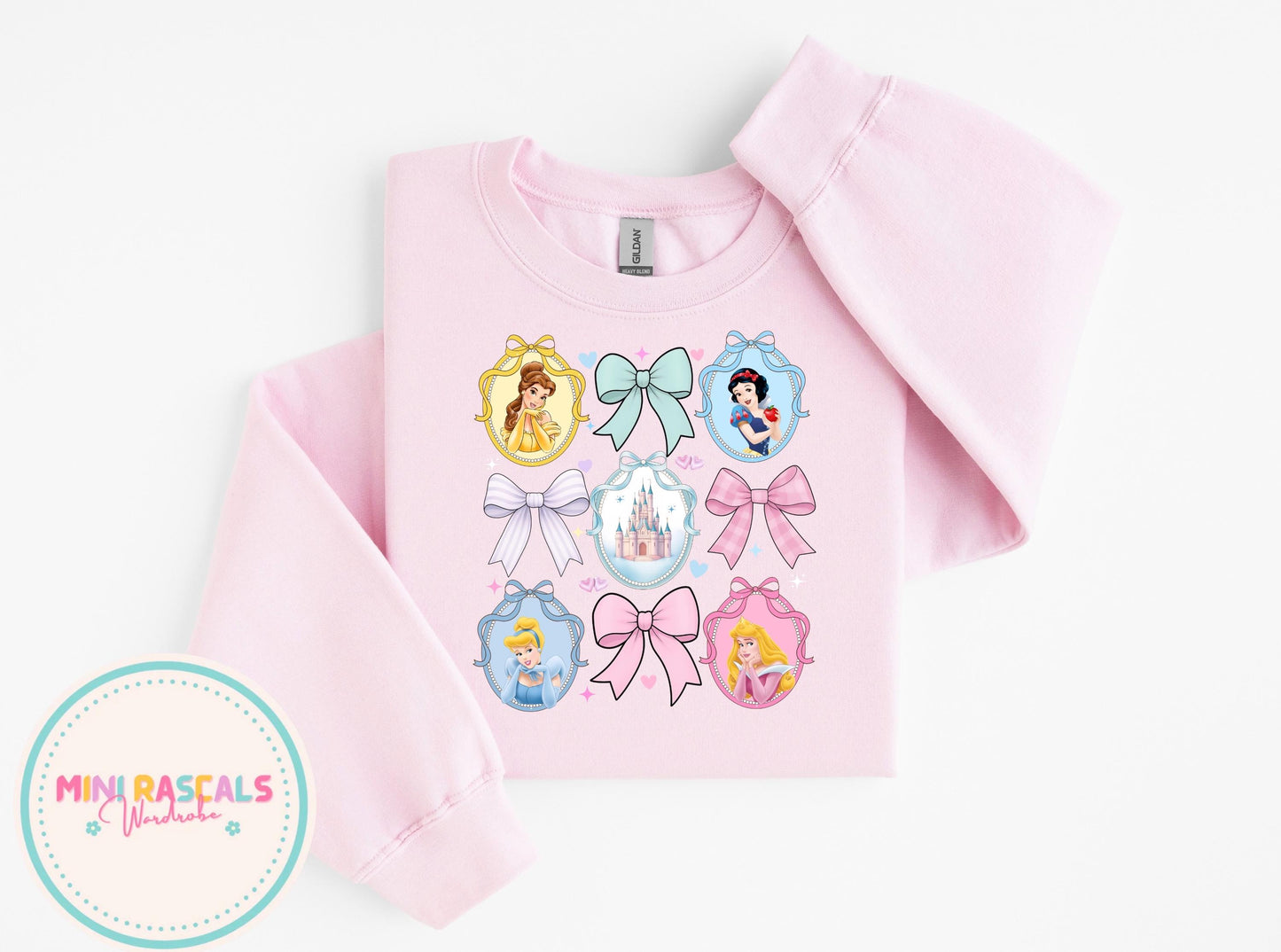 Disney Princess Bow Kids T-Shirt & Sweatshirt | Girls Princess Graphic Top | Disney Trip Outfit