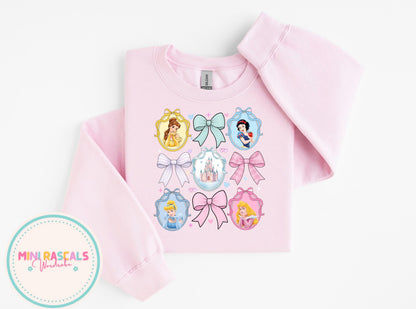 Disney Princess Bow Kids T-Shirt & Sweatshirt | Girls Princess Graphic Top | Disney Trip Outfit