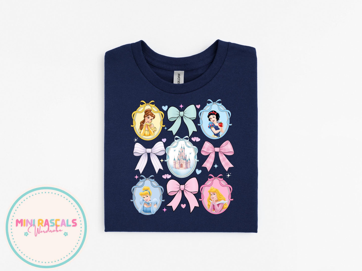 Disney Princess Bow Kids T-Shirt & Sweatshirt | Girls Princess Graphic Top | Disney Trip Outfit