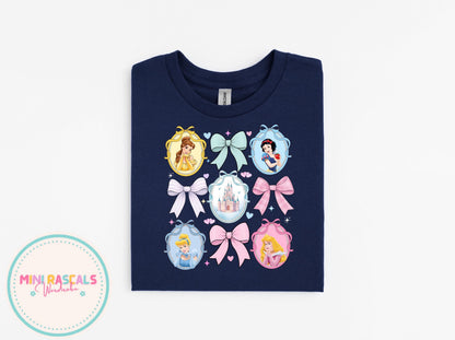 Disney Princess Bow Kids T-Shirt & Sweatshirt | Girls Princess Graphic Top | Disney Trip Outfit