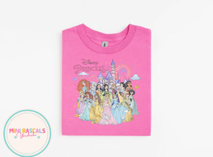 Disney Princess Castle Kids T-Shirt & Sweatshirt | Girls Disney Trip Outfit | Cinderella Princess Graphic Top