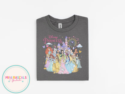 Disney Princess Castle Kids T-Shirt & Sweatshirt | Girls Disney Trip Outfit | Cinderella Princess Graphic Top