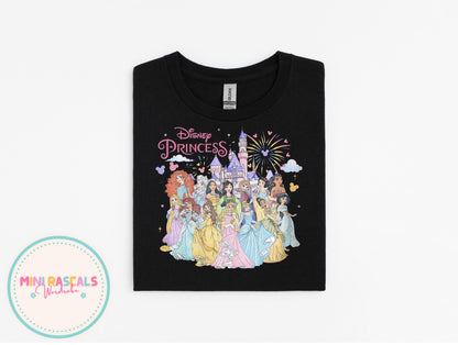 Disney Princess Castle Kids T-Shirt & Sweatshirt | Girls Disney Trip Outfit | Cinderella Princess Graphic Top