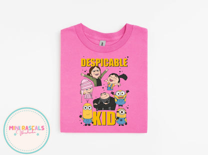 Despicable Me Graphic T-Shirt | Funny Villain Style Tee | Cozy Sweatshirt or Cute Short Sleeve