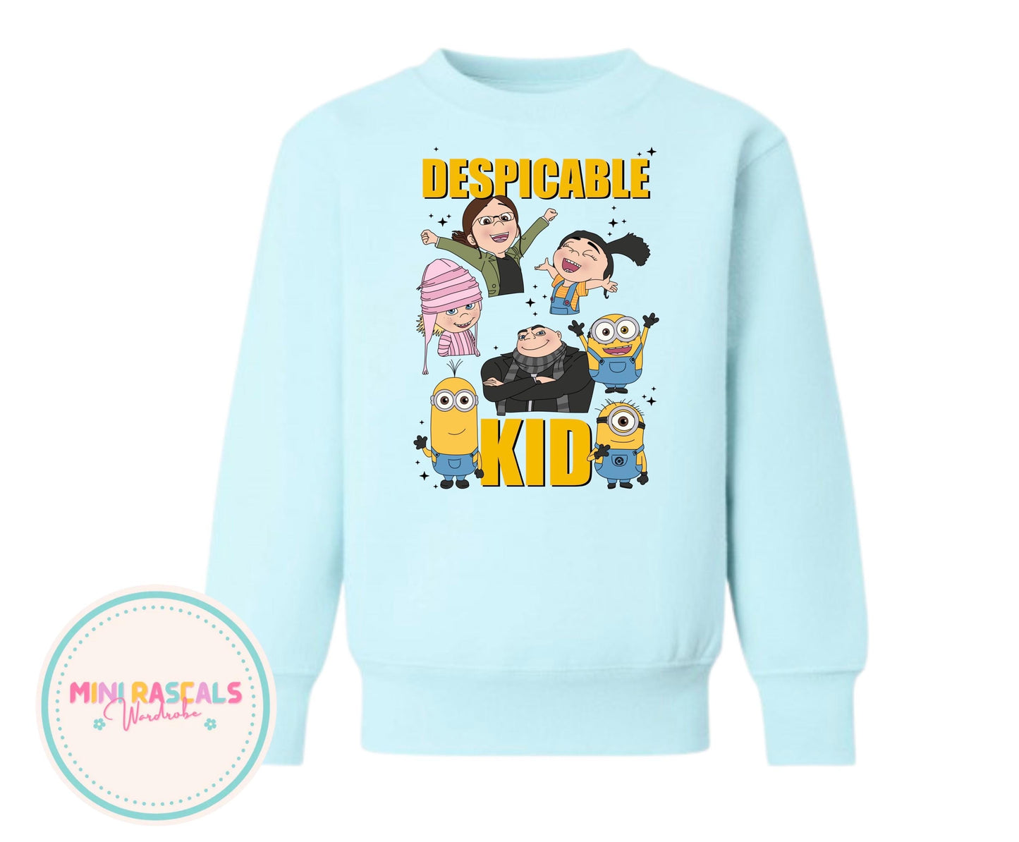Despicable Me Graphic T-Shirt | Funny Villain Style Tee | Cozy Sweatshirt or Cute Short Sleeve