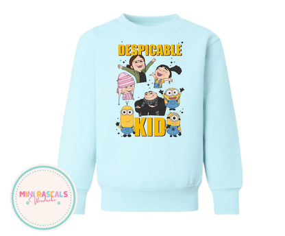 Despicable Me Graphic T-Shirt | Funny Villain Style Tee | Cozy Sweatshirt or Cute Short Sleeve