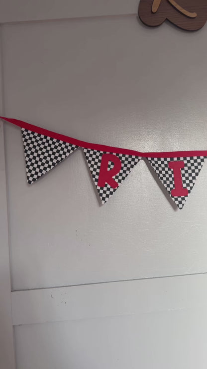 Personalised Chequered Name Banner